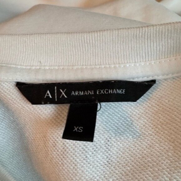 Armani Exchange Screw-Print Sweatshirt Size XS Graphic White Grey Preppy Grunge - Picture 6 of 10